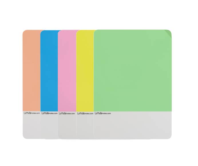 imagen de notas adhesivas LetsGo XL A4 en diferentes colores