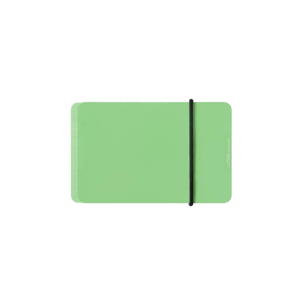 nota adhesiva Mini LetsGo Rectangular de color verde con goma